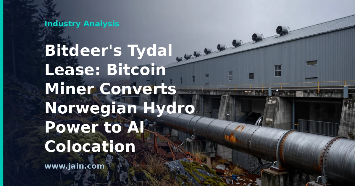 Bitdeer&rsquo;s Tydal Lease: Bitcoin Miner Converts Norwegian Hydro Power to AI Colocation