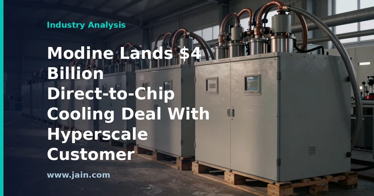 Modine Lands $4 Billion Direct-to-Chip Cooling Deal With Hyperscale Customer