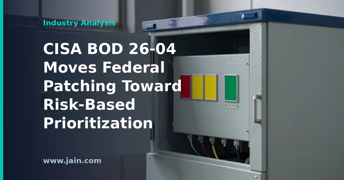 CISA BOD 26-04 Moves Federal Patching Toward Risk-Based Prioritization