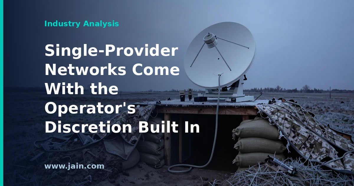 Starlink’s Week-Plus Throttle Makes Operator Discretion a Risk Network Buyers Must Price