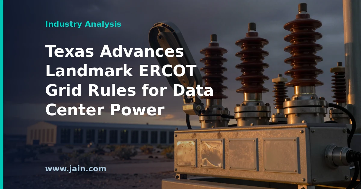 Texas Advances Landmark ERCOT Grid Rules for Data Center Power