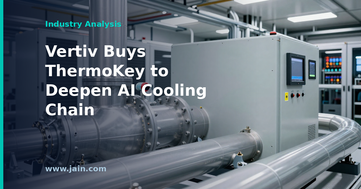 Vertiv Buys ThermoKey as AI Cooling Supply Chains Consolidate