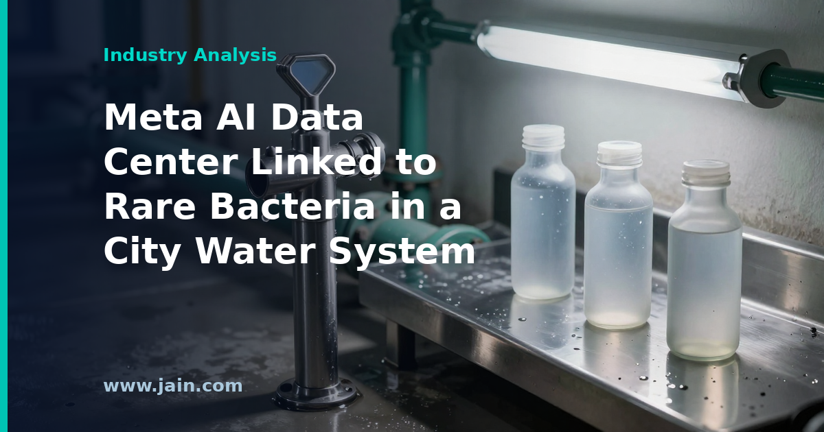 Meta AI Data Center Linked to Rare Bacteria in a City Water System