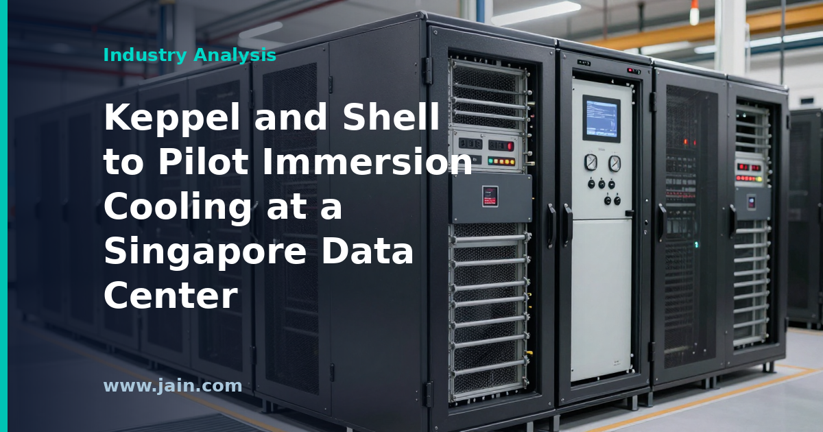Keppel and Shell to Pilot Immersion Cooling at a Singapore Data Center