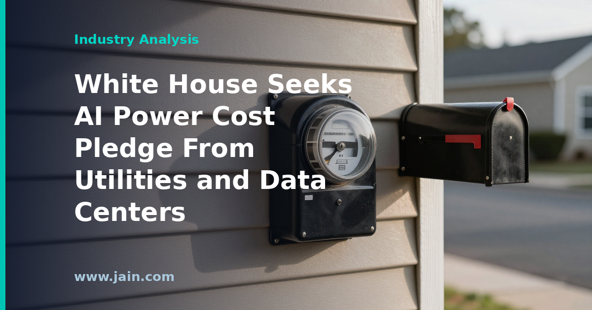 White House Seeks AI Power Cost Pledge From Utilities and Data Centers