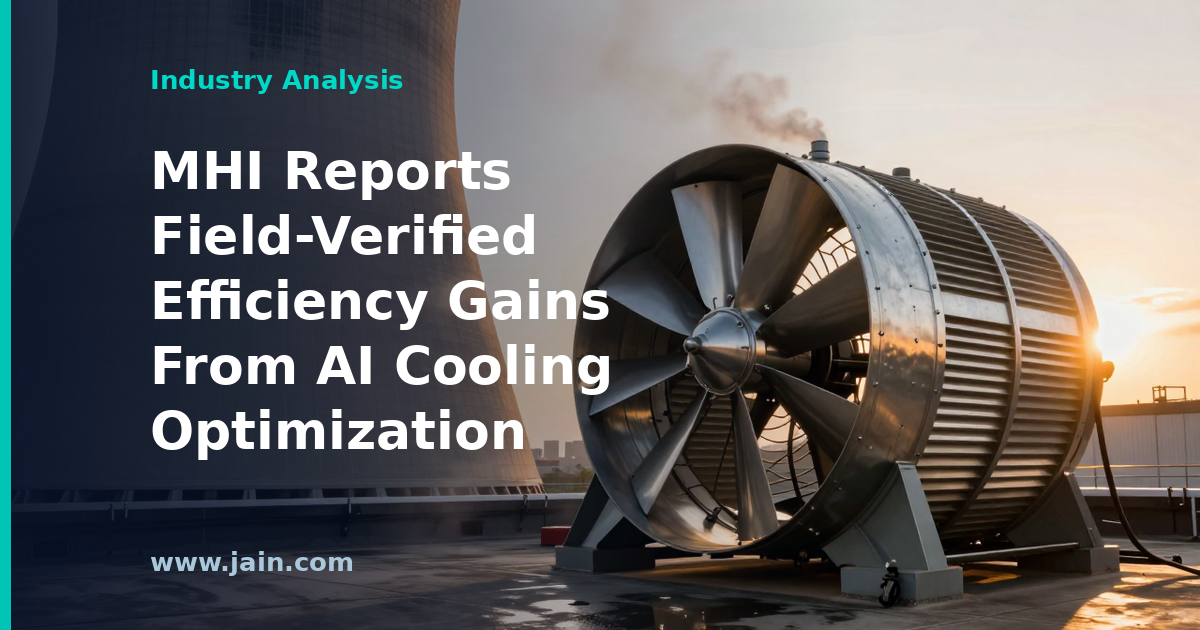 MHI Reports Field-Verified Efficiency Gains From AI Cooling Optimization