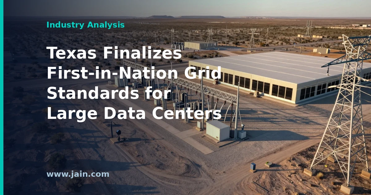 Texas Finalizes First-in-Nation Grid Standards for Large Data Centers
