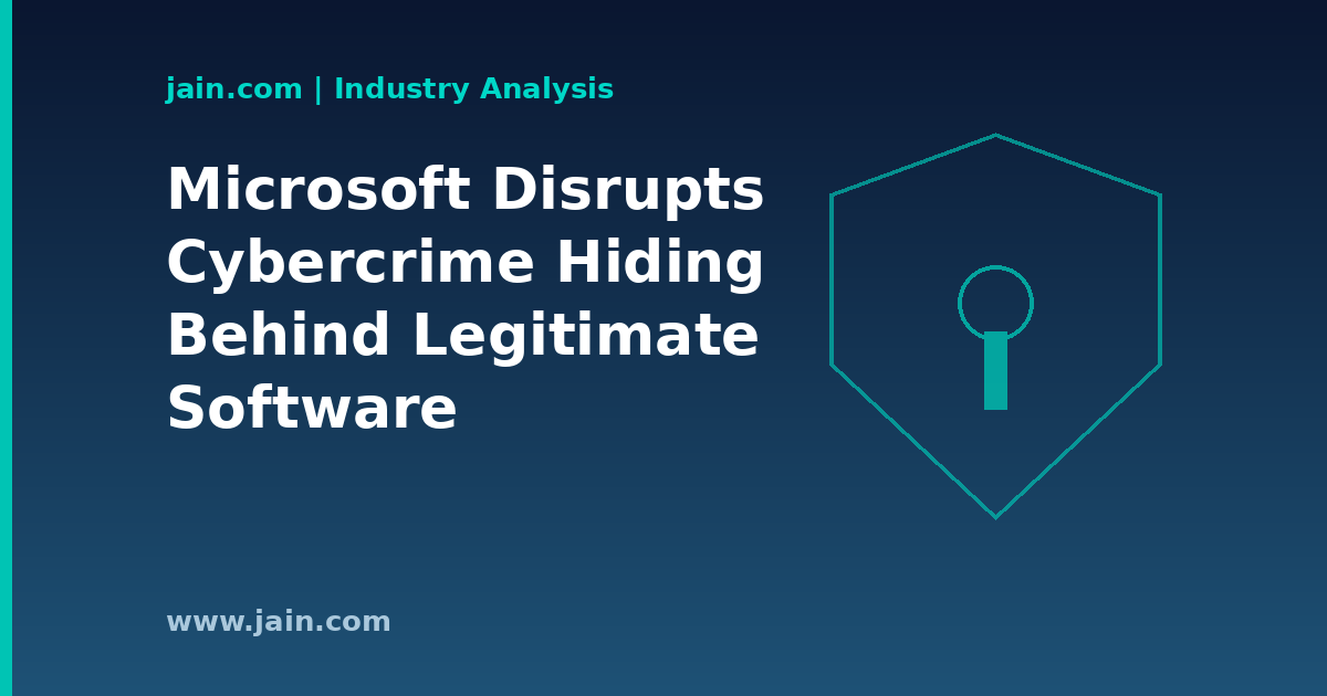 Microsoft Disrupts Cybercrime Operation That Hid Behind Legitimate Software