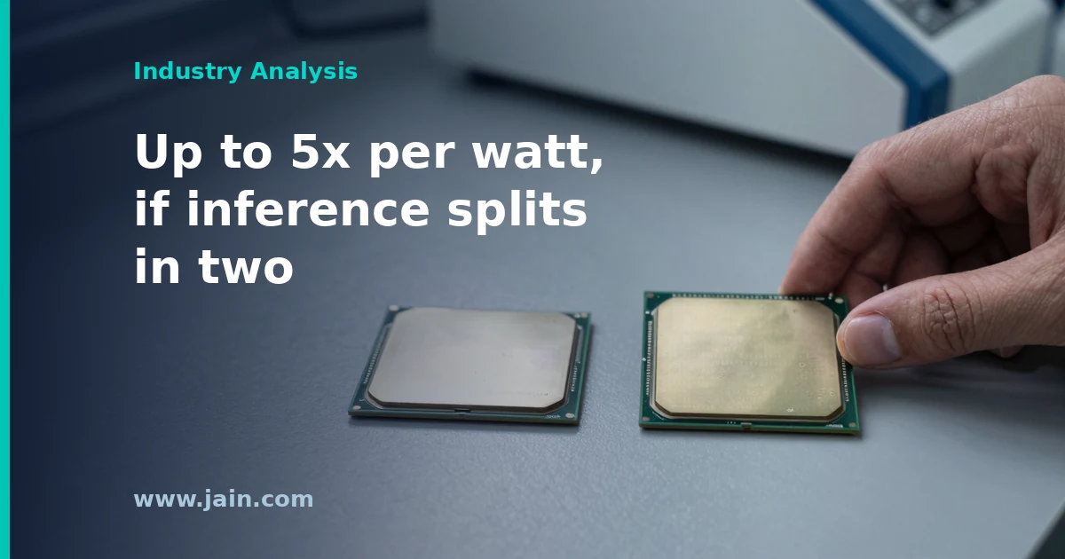 AMD-Cerebras 5x Per-Watt Claim Rests on Splitting AI Inference Across Vendors