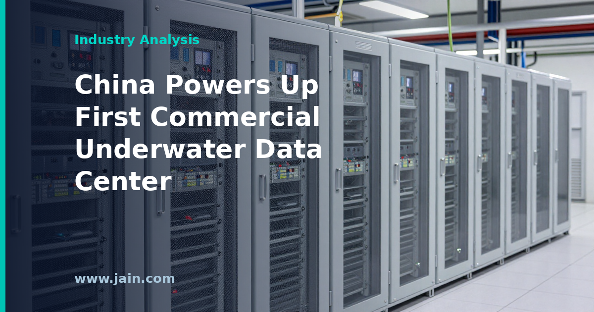 China Switches On the First Commercial Underwater Data Center