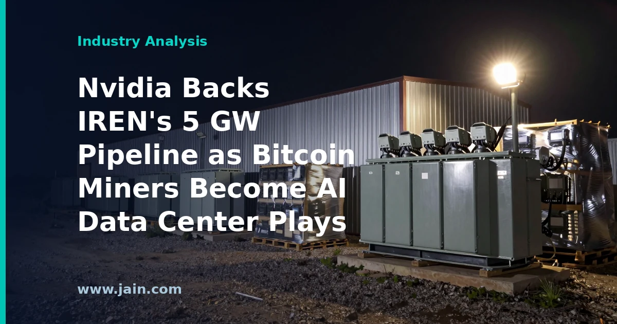 Nvidia Backs IREN&rsquo;s 5 GW Pipeline as Bitcoin Miners Become AI Data Center Plays
