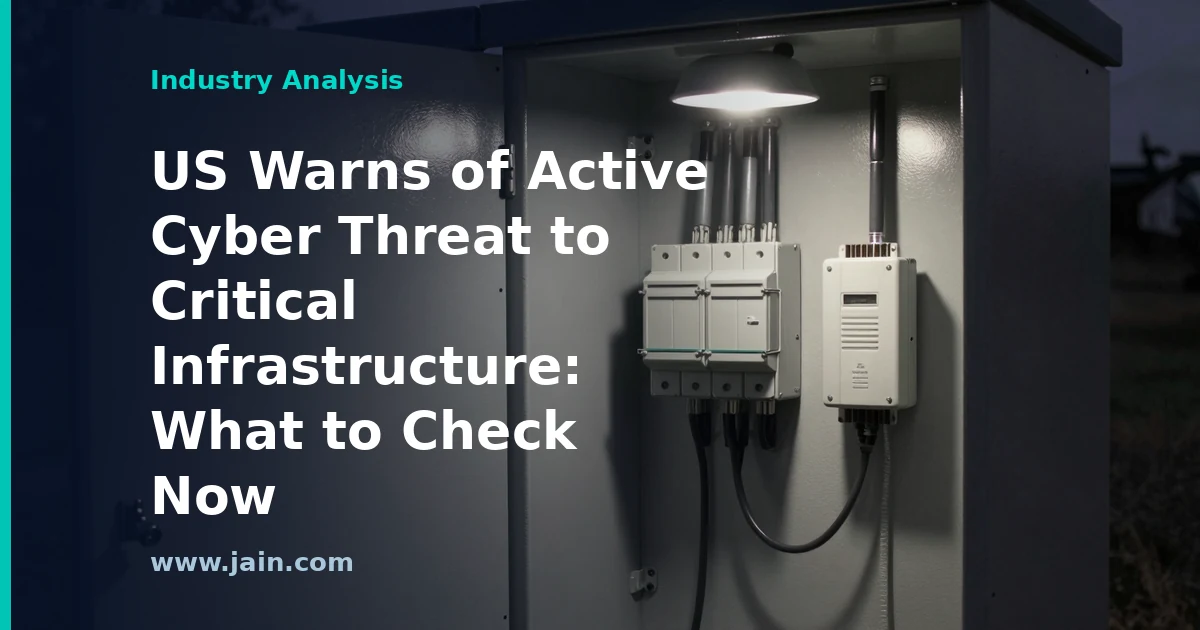 US Warns of Active Cyber Threat to Critical Infrastructure: What to Check Now