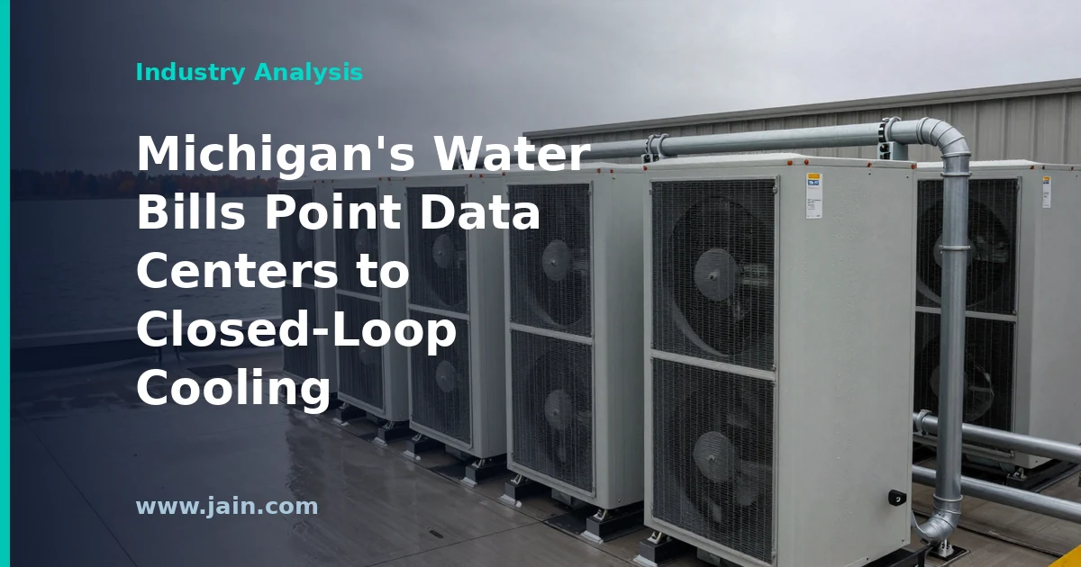 Michigan&rsquo;s 2M-Gallon Water Cap Would Push Data Centers to Closed-Loop Cooling
