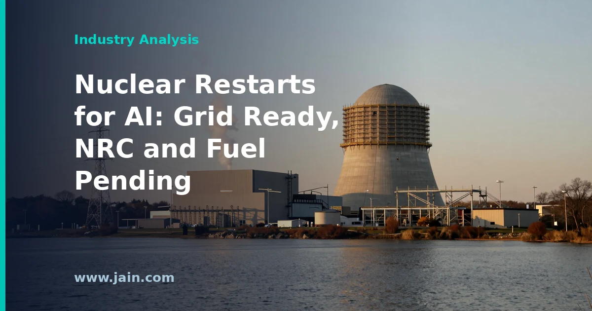 Reactor Restarts for AI Already Have Grid Hookups. Their 2.25 GW Waits on NRC and Fuel