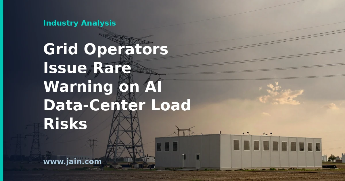 Grid Operators Issue Rare Warning on AI Data-Center Load Risks