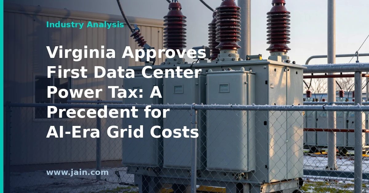 Virginia Approves First Data Center Power Tax: A Precedent for AI-Era Grid Costs