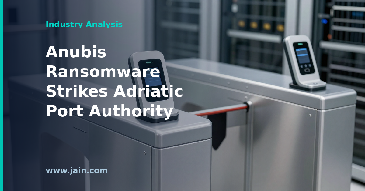 Anubis Ransomware Hit on Adriatic Port Authority Exposes Maritime OT Risk