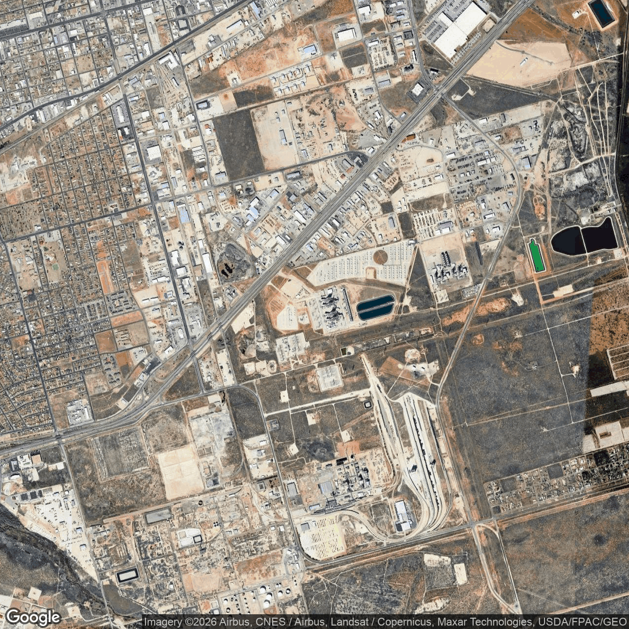 Visual view of cipher-mining-odessa-facility, 2026-09-06 (Google Earth (wide view))