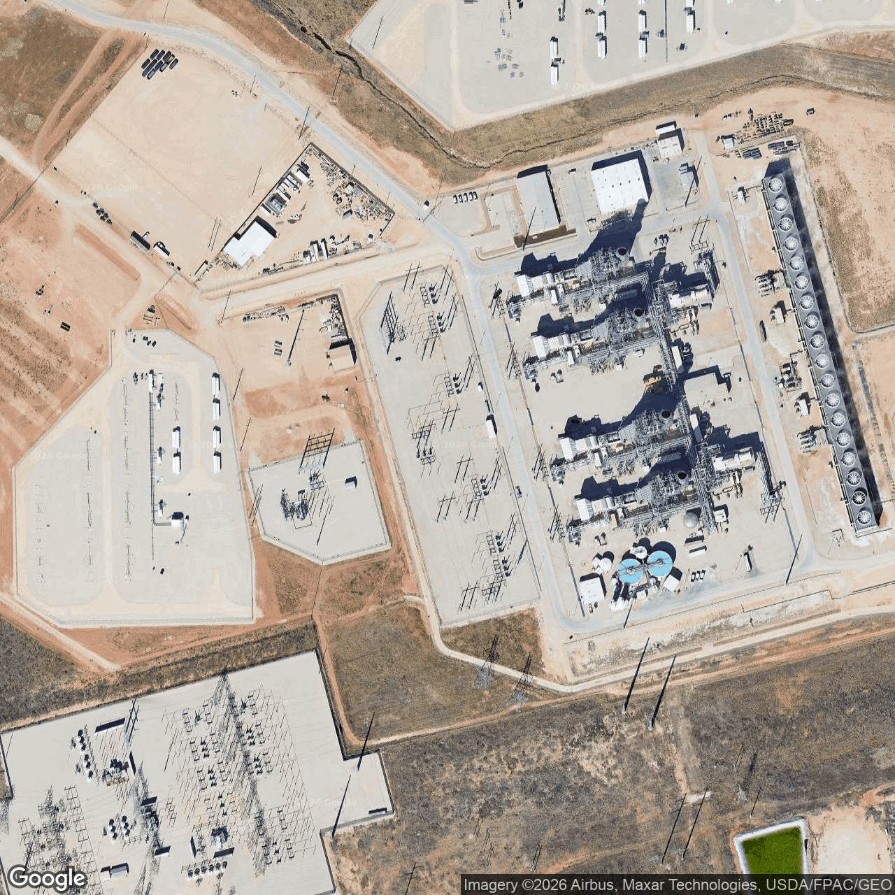 Visual view of cipher-mining-odessa-facility, 2026-09-29 (Google Earth (close view))