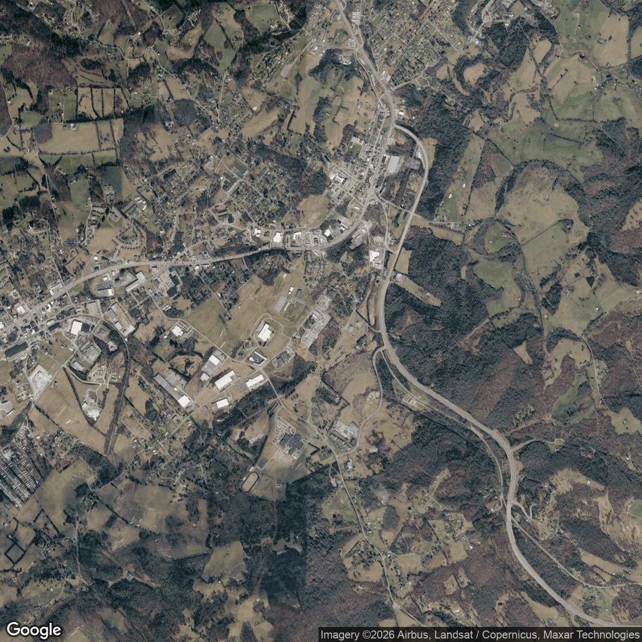 Visual view of cleanspark-tazewell, 2026-09-29 (Google Earth (wide view))