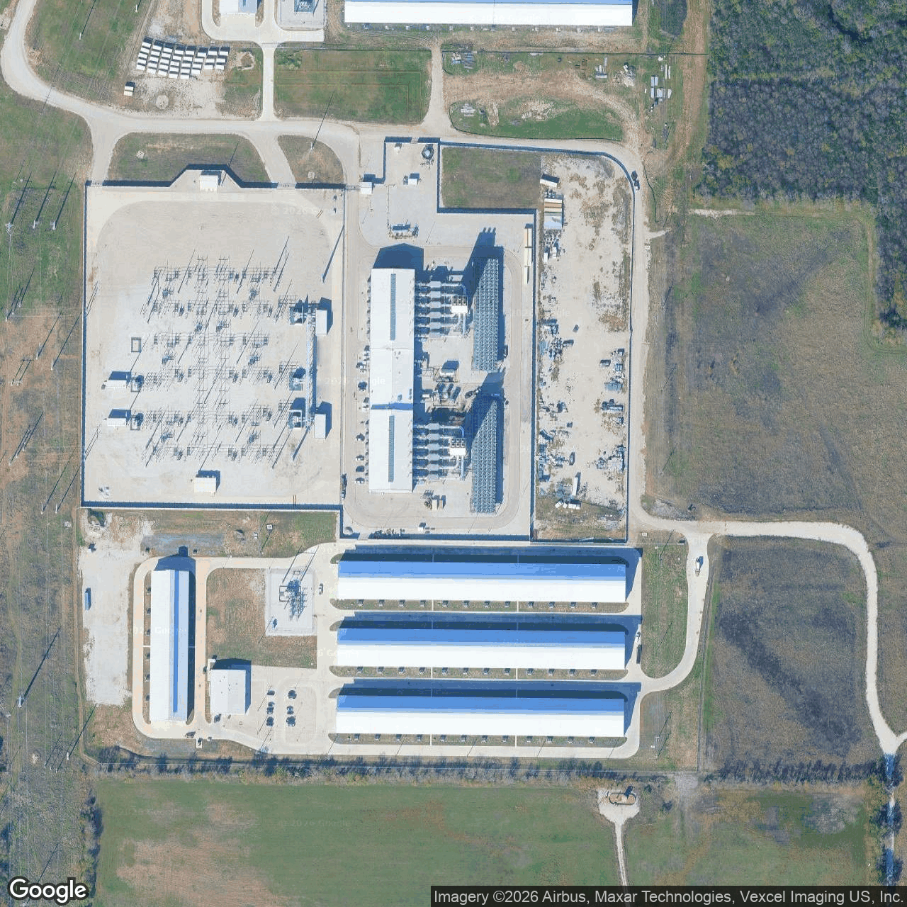 Visual view of core-scientific-denton, 2026-10-18 (Google Earth (close view))