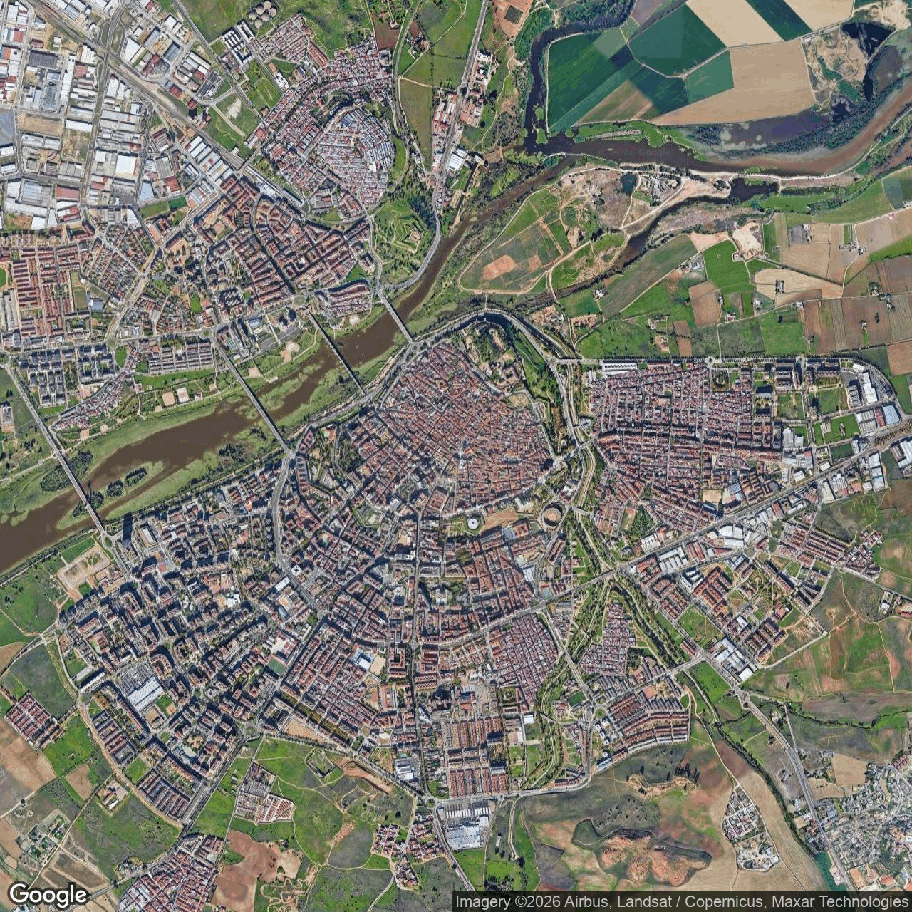 Visual view of iren-badajoz, 2026-10-23 (Google Earth (wide view))